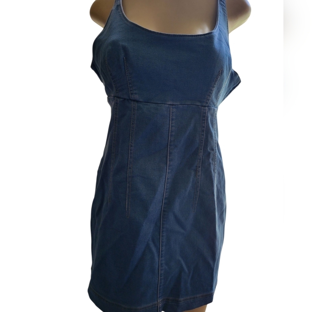 No Boundaries Blue Denim Overralls Dress